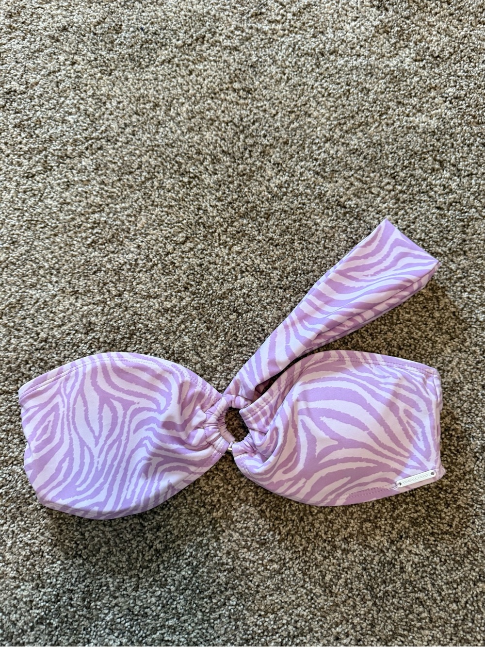Kendall & Kylie Lilac Zebra Print Bikini Top